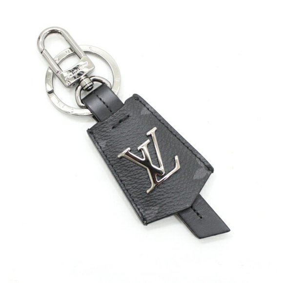 Louis Vuitton Key Ring Holder Bag Charm Porte Cle Cloche Monogram Eclipse Black - Picture 1 of 7